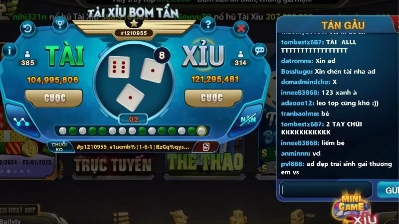 tài xỉu MD5 trên điện thoại